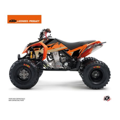 Karosszéria védő dekor matrica készlet Quad KTM Gravity Narancs/Homokszínű Széria