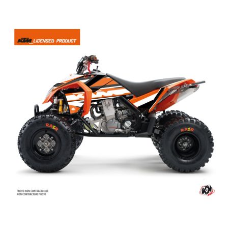 Karosszéria védő dekor matrica készlet Quad KTM Breakout Narancs/Fehér Széria