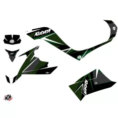   Karosszéria védő dekor matrica készlet Quad KYMCO Stage Fekete/Zöld Széria
