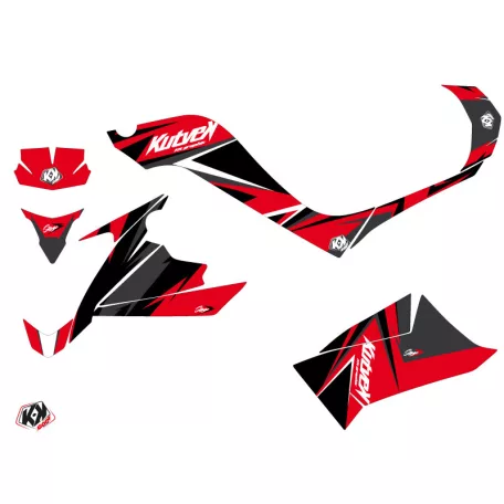 Karosszéria védő dekor matrica készlet Quad KYMCO Stage Piros/Fekete Széria
