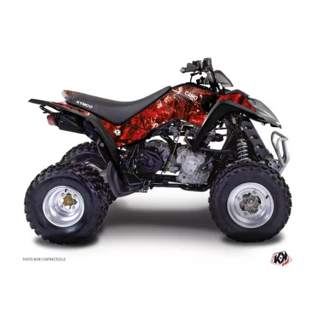 Karosszéria védő dekor matrica készlet Quad KYMCO Camo Piros Széria