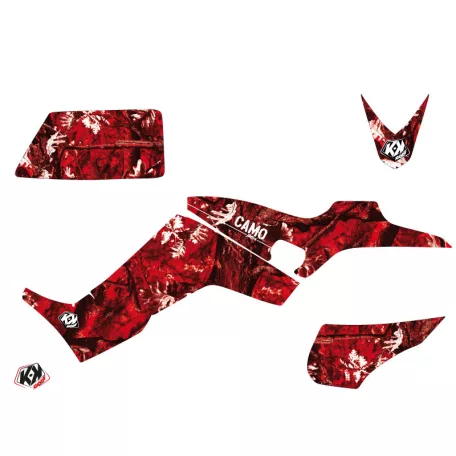 Karosszéria védő dekor matrica készlet Quad KYMCO Camo Piros Széria