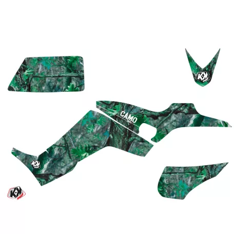 Karosszéria védő dekor matrica készlet Quad KYMCO Camo Zöld Széria