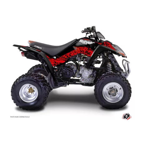Karosszéria védő dekor matrica készlet Quad KYMCO Predator Piros/Fekete Széria