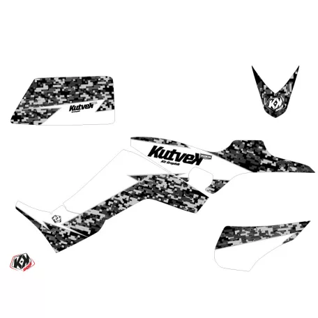 Karosszéria védő dekor matrica készlet Quad KYMCO Predator Fehér Széria