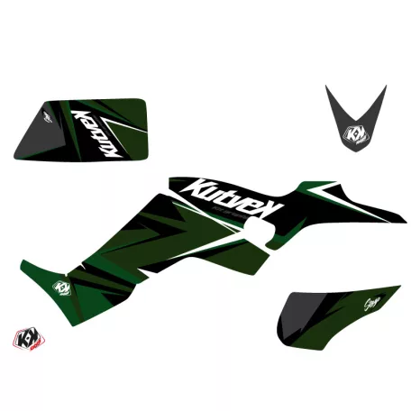 Karosszéria védő dekor matrica készlet Quad KYMCO Stage Fekete/Zöld Széria
