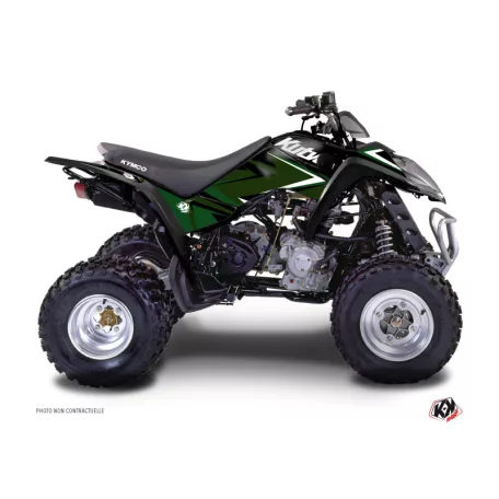 Karosszéria védő dekor matrica készlet Quad KYMCO Stage Fekete/Zöld Széria