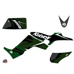   Karosszéria védő dekor matrica készlet Quad KYMCO Stage Fekete/Zöld Széria