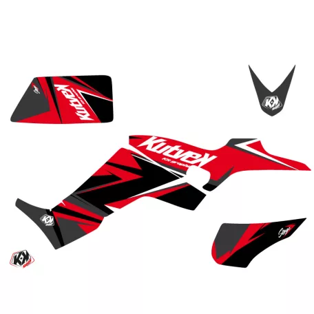 Karosszéria védő dekor matrica készlet Quad KYMCO Stage Piros/Fekete Széria