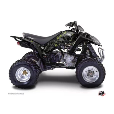 Karosszéria védő dekor matrica készlet Quad KYMCO Camo Fekete/Zöld Széria