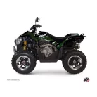 Karosszéria védő dekor matrica készlet Quad KYMCO Stage Fekete/Zöld Széria
