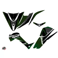   Karosszéria védő dekor matrica készlet Quad KYMCO Stage Fekete/Zöld Széria