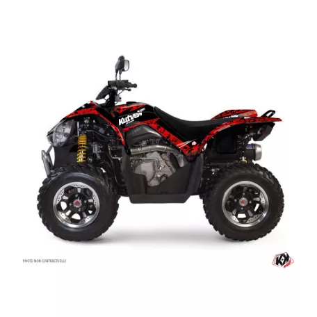Karosszéria védő dekor matrica készlet Quad KYMCO Predator Piros/Fekete Széria
