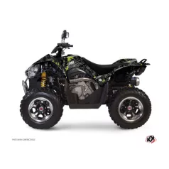   Karosszéria védő dekor matrica készlet Quad KYMCO Camo Fekete/Zöld Széria