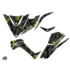 Karosszéria védő dekor matrica készlet Quad KYMCO Camo Fekete/Zöld Széria