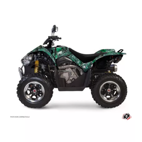 Karosszéria védő dekor matrica készlet Quad KYMCO Camo Zöld Széria