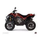 Karosszéria védő dekor matrica készlet Quad KYMCO Camo Piros Széria