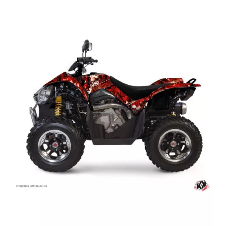 Karosszéria védő dekor matrica készlet Quad KYMCO Camo Piros Széria