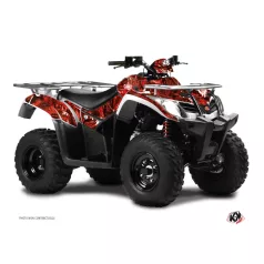   Karosszéria védő dekor matrica készlet Quad KYMCO Camo Piros Széria