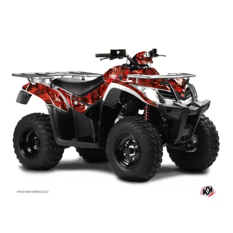 Karosszéria védő dekor matrica készlet Quad KYMCO Camo Piros Széria