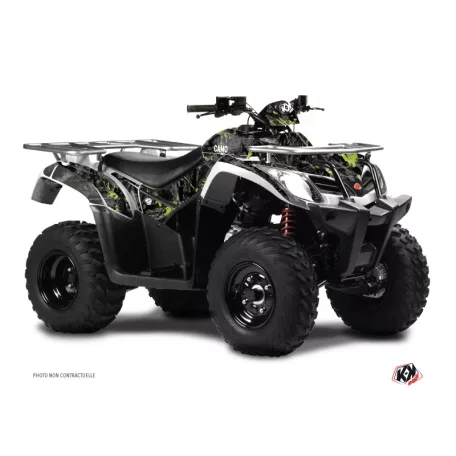 Karosszéria védő dekor matrica készlet Quad KYMCO Camo Fekete/Zöld Széria