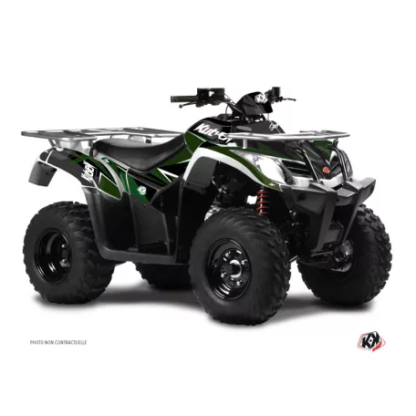 Karosszéria védő dekor matrica készlet Quad KYMCO Stage Fekete/Zöld Széria