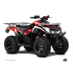   Karosszéria védő dekor matrica készlet Quad KYMCO Stage Piros/Fekete Széria