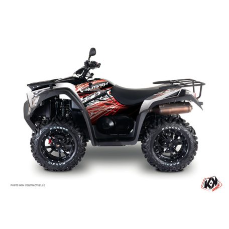 Karosszéria védő dekor matrica készlet Quad KYMCO Eraser Piros/Fehér Széria