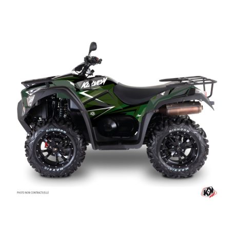 Karosszéria védő dekor matrica készlet Quad KYMCO Stage Fekete/Zöld Széria