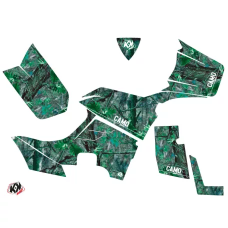 Karosszéria védő dekor matrica készlet Quad KYMCO Camo Zöld Széria