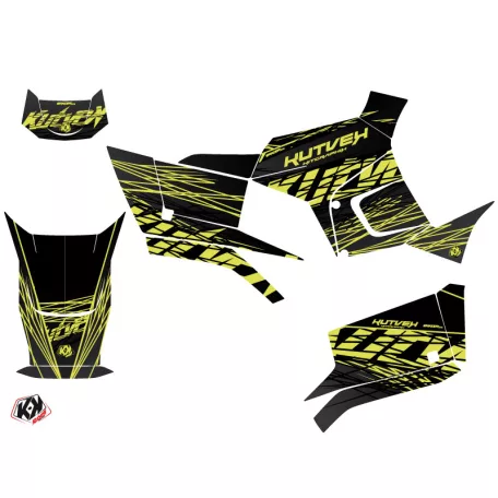 Karosszéria védő dekor matrica készlet Quad KYMCO Eraser Neon Szürke Széria