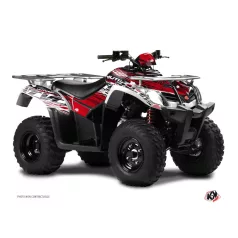   Karosszéria védő dekor matrica készlet Quad KYMCO Eraser Piros/Fehér Széria