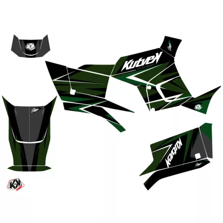 Karosszéria védő dekor matrica készlet Quad KYMCO Stage Fekete/Zöld Széria