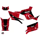 Karosszéria védő dekor matrica készlet Quad KYMCO Predator Piros/Fekete Széria