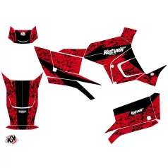   Karosszéria védő dekor matrica készlet Quad KYMCO Predator Piros/Fekete Széria