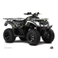   Karosszéria védő dekor matrica készlet Quad KYMCO Camo Fekete/Zöld Széria