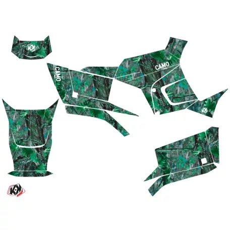 Karosszéria védő dekor matrica készlet Quad KYMCO Camo Zöld Széria