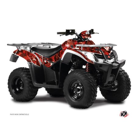 Karosszéria védő dekor matrica készlet Quad KYMCO Camo Piros Széria