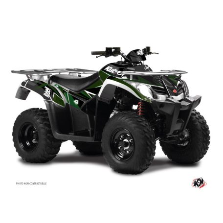 Karosszéria védő dekor matrica készlet Quad KYMCO Stage Fekete/Zöld Széria