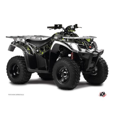 Karosszéria védő dekor matrica készlet Quad KYMCO Camo Fekete/Zöld Széria