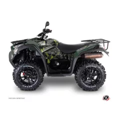   Karosszéria védő dekor matrica készlet Quad KYMCO Camo Fekete/Zöld Széria