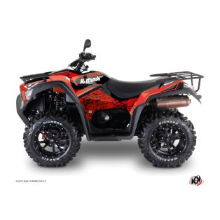   Karosszéria védő dekor matrica készlet Quad KYMCO Predator Piros/Fekete Széria