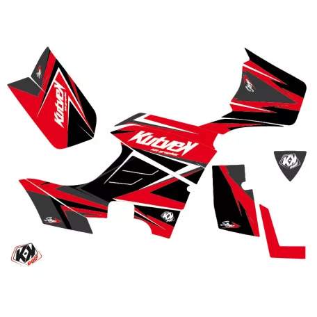 Karosszéria védő dekor matrica készlet Quad KYMCO Stage Piros/Fekete Széria