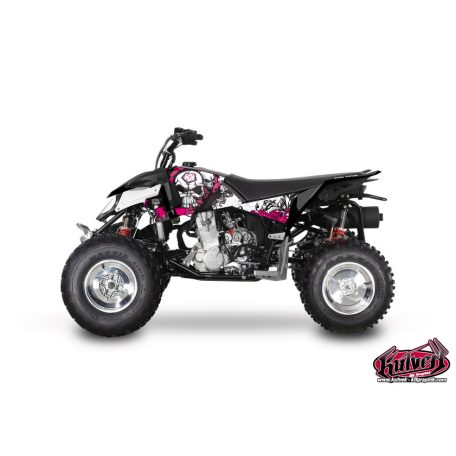 Karosszéria védő dekor matrica készlet Quad POLARIS Trash Fekete/Rózsaszín Széria