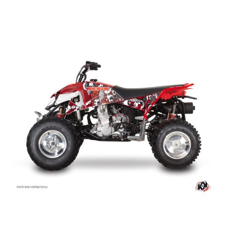 Karosszéria védő dekor matrica készlet Quad POLARIS Freegun eyed Piros/Szürke Széria