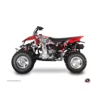Karosszéria védő dekor matrica készlet Quad POLARIS Freegun eyed Szürke/Piros Széria