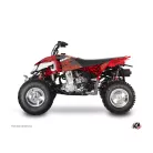 Karosszéria védő dekor matrica készlet Quad POLARIS Predator Piros/Fekete Széria