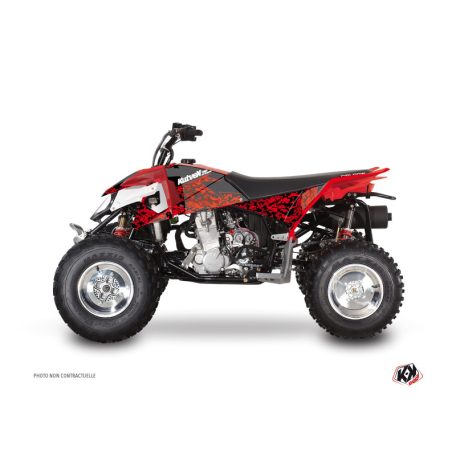 Karosszéria védő dekor matrica készlet Quad POLARIS Predator Piros/Fekete Széria