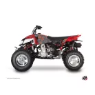 Karosszéria védő dekor matrica készlet Quad POLARIS Camo Fekete/Piros Széria