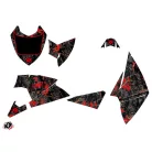 Karosszéria védő dekor matrica készlet Quad POLARIS Camo Fekete/Piros Széria